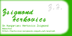 zsigmond herkovics business card